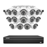 16 Channel 4K PoE Security Camera System, 8MP Outdoor PoE IP Cameras, ONVIF Supported NVR, Two-Way Audio, Smart Human/Vehicle Detection